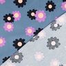 Babycord Blumen | Poppy Fabrics – jeansblau/lavendel,  thumbnail number 4