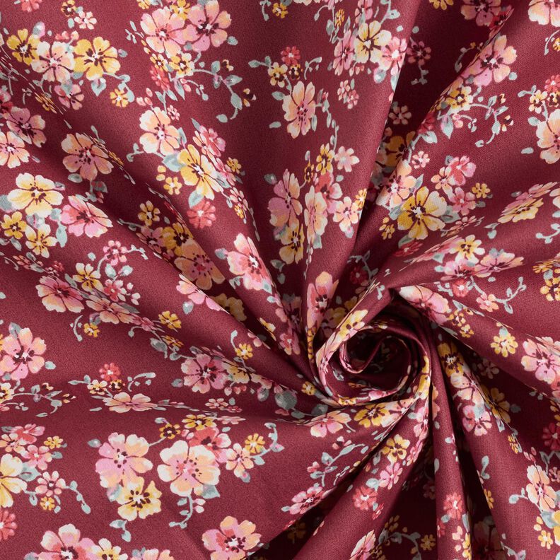 Beschichtete Baumwolle romantische Blumen – malve,  image number 4