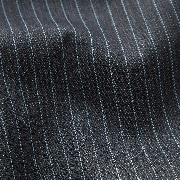 Fester Denim Nadelstreifen – nachtblau, image number 2
