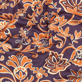 Romanit Jersey Paisleyblumen | Poppy Fabrics – lila, 