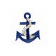 Applikation Anker [ 4 x 3,2 cm ] – silber/blau,  thumbnail number 1