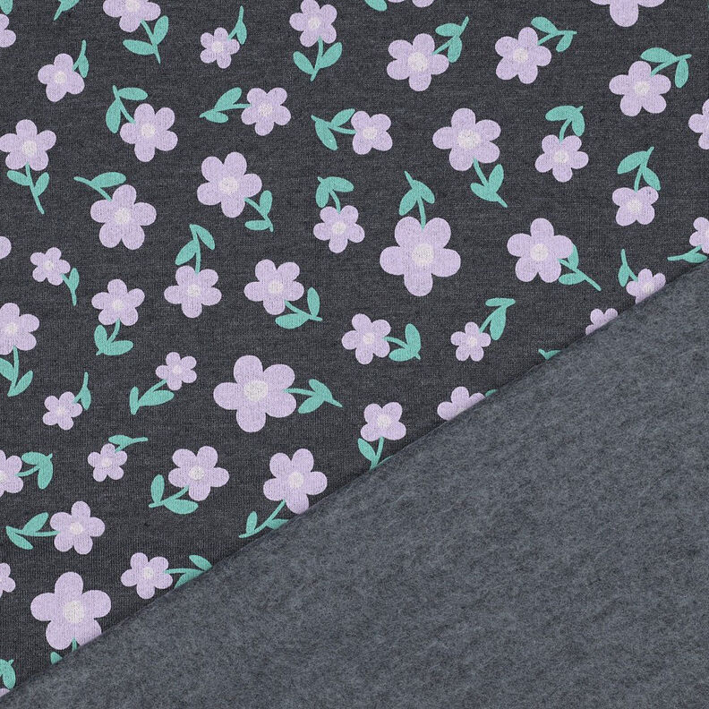 Sweatshirt Blumen | by Poppy – anthrazit/flieder,  image number 4