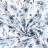 Viskosestoff Dobby Aquarell-Blumen Digitaldruck – elfenbein/helljeansblau,  thumbnail number 3