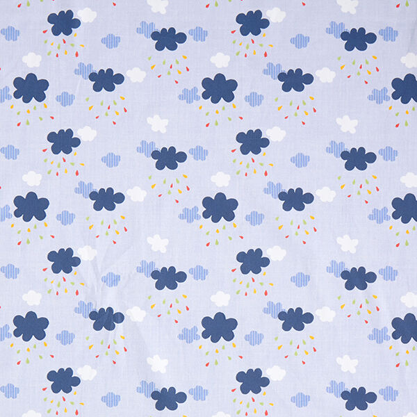 Dekostoff Baumwollköper bunter Regen – blau, image number 1