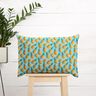 Baumwollstoff Popeline Ananas – aquablau/gelb,  thumbnail number 6