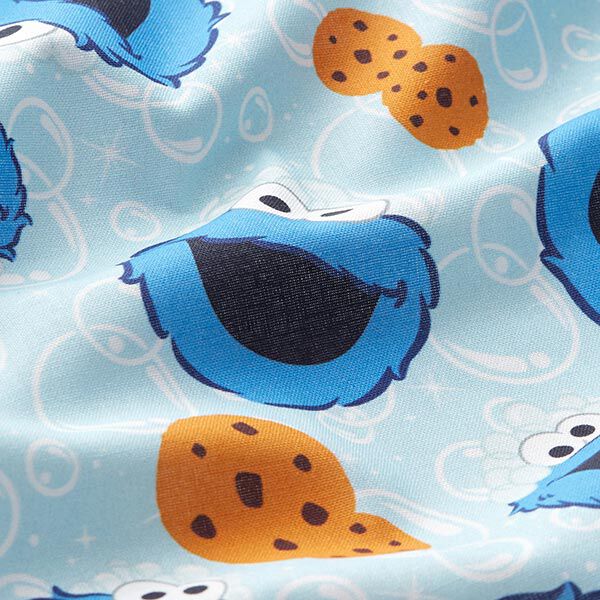 Dekostoff Cretonne Krümelmonster | CPLG – babyblau/königsblau, image number 2