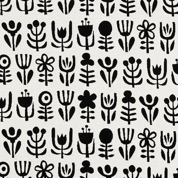 GOTS Strickjacquard EVERMORE Diversity | Hamburger Liebe - Albstoffe – weiss/schwarz | Reststück 50cm