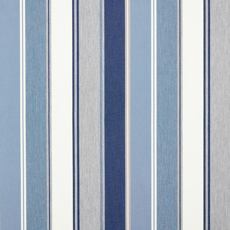 Outdoorstoff Canvas gemischte Streifen – indigo/elfenbein,  image number 1