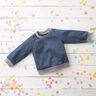 Leichter Baumwollsweat Uni – jeansblau,  thumbnail number 7