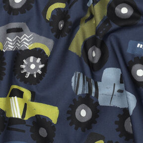 Baumwollpopeline Monstertrucks | Poppy Fabrics – marineblau, 