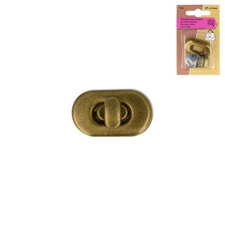 Drehverschluss [ 2,1 x 3,7 cm ] – altgold, 