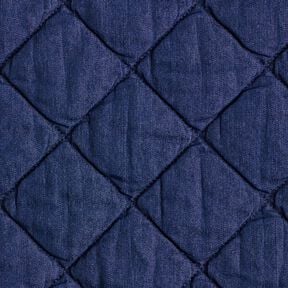 Jeans Steppstoff Rauten – nachtblau,  Jeans Steppstoff Rauten – nachtblau,