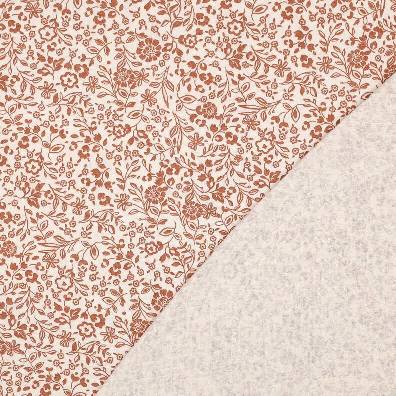 Musselin/ Doppel-Krinkel Gewebe bi-color Blümchen | Poppy Fabrics – hellbeige/karamell, image number 4