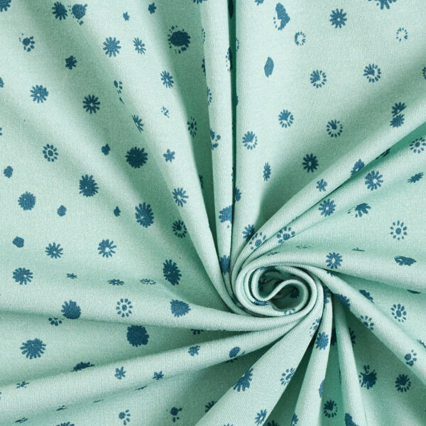 GOTS Baumwolljersey Mohnkapseln | Tula – pastellgrün/petrol, image number 3