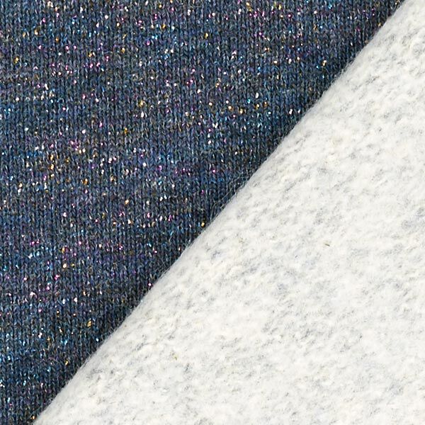 Sweatshirt Glitzer – marineblau | Reststück 50cm