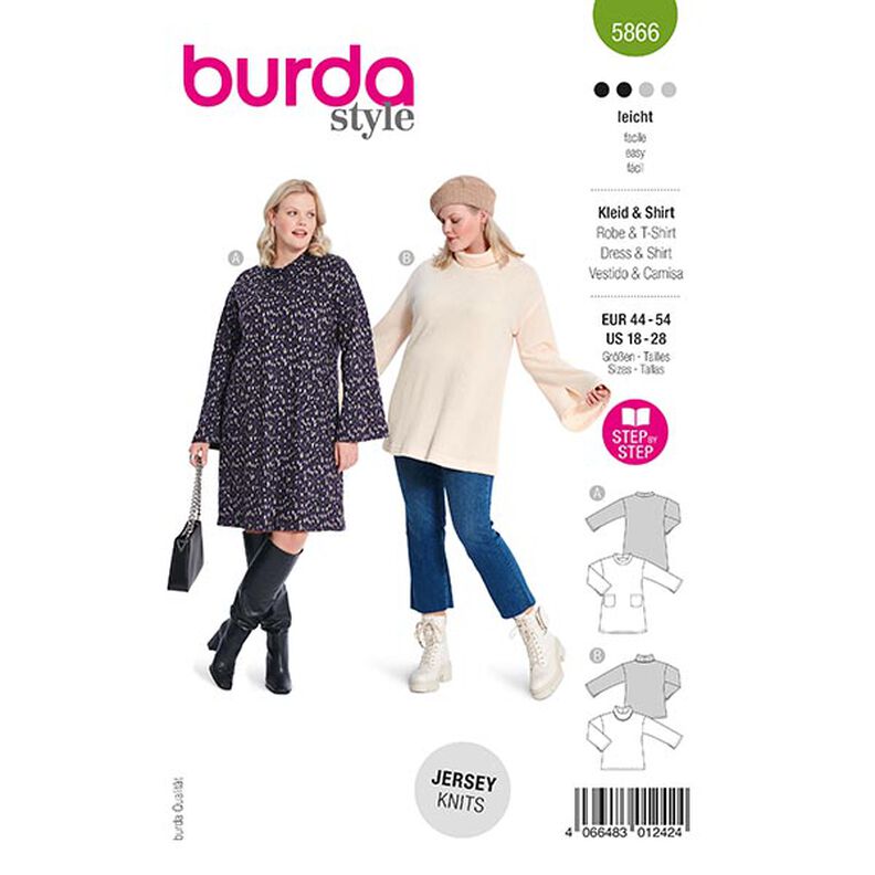 Plus-Size Kleid / Shirt | Burda 5866 | 44-54,  image number 1
