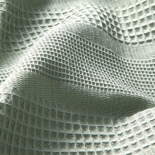 Waffelpiqué Querstreifen – schilf | Reststück 50cm
