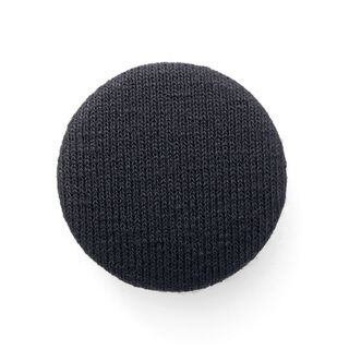 Bezogener Knopf, Viskosejersey Medium 12 - schwarz, 