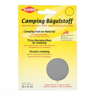 Camping-Bügelstoff – grau, 