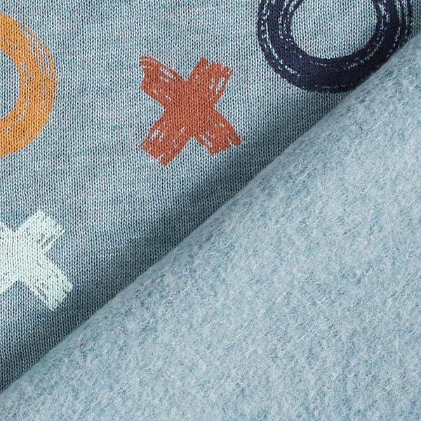 Sweatshirt angeraut Tic-Tac-Toe – stahlblau, image number 4