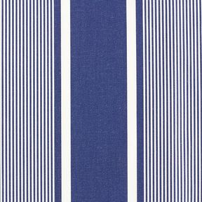 Outdoorstoff Canvas Streifen – marineblau/weiss, 
