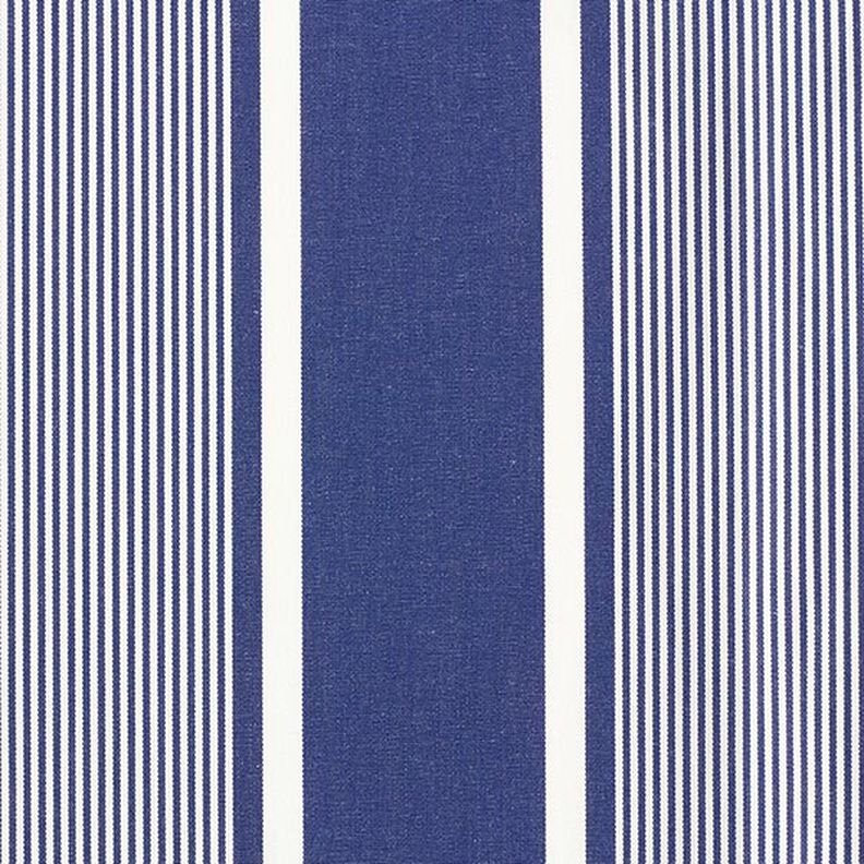Outdoorstoff Canvas Streifen – marineblau/weiss,  image number 1