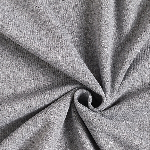 Recycelter Sweatshirtstoff angeraut Baumwoll-Mix – grau,  image number 1
