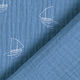 Musselin/ Doppel-Krinkel Gewebe Bötchen – jeansblau,  thumbnail number 4