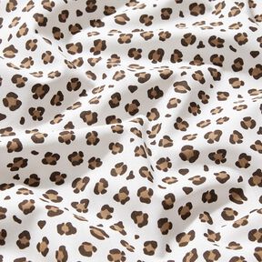 Baumwollpopeline Leoprint – elfenbein/rehbraun, 