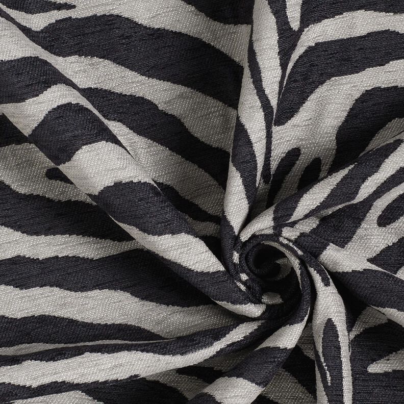 Polsterstoff Jacquard Zebra – schwarz/grau,  image number 3