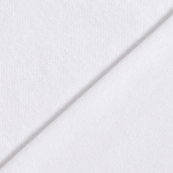 Jersey Baumwoll-Leinen-Mix uni – weiss | Reststück 100cm