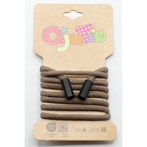 Baumwollkordel inkl. Kordelende [1,15 m | &Oslash; 5mm] &ndash; dunkeltaupe, 