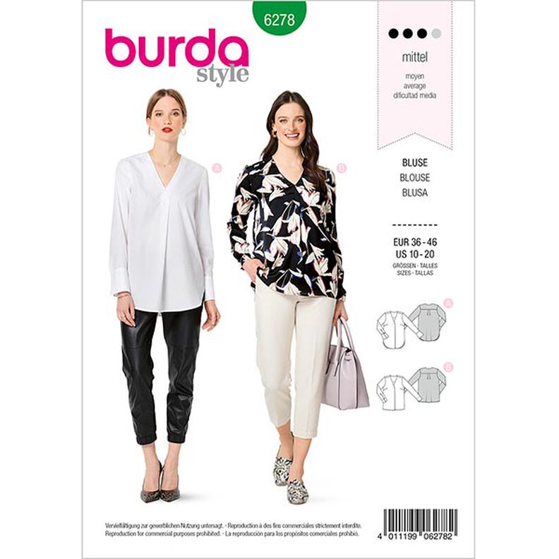 Bluse | Burda 6278 | 36-46, image number 1