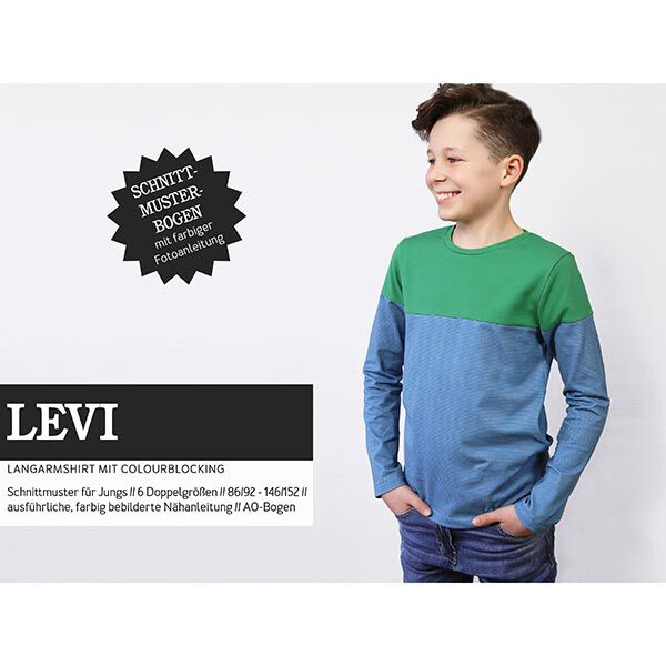 LEVI Langarmshirt mit Colourblocking | Studio Schnittreif | 86-152,  image number 1