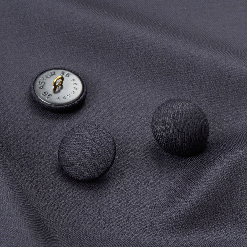 Bezogener Halbkugel–Knopf Gloss – marineblau,  image number 4