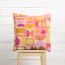 Dekostoff Halbpanama bunte Variationen – hellgelb/pastellviolett,  thumbnail number 10