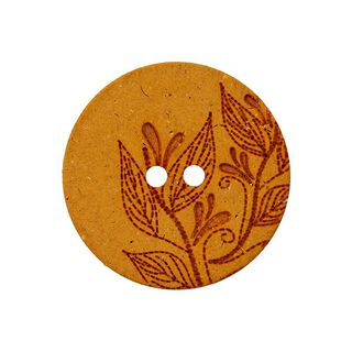 Hanf/Polyesterknopf Recycling 2-Loch – terracotta, 