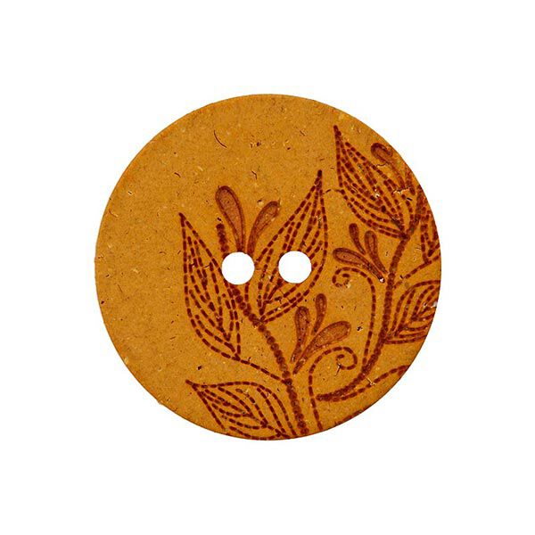 Hanf/Polyesterknopf Recycling 2-Loch – terracotta, image number 1