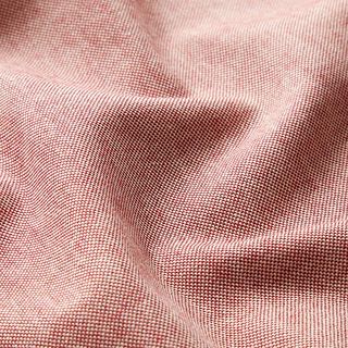 Dekostoff Halbpanama Chambray recycelt – karminrot/natur, 