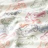 French Terry Sommersweat bunte Autos – wollweiss,  thumbnail number 2