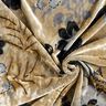 Pannesamt antike Blumen – blaugrau/schwarz,  thumbnail number 3