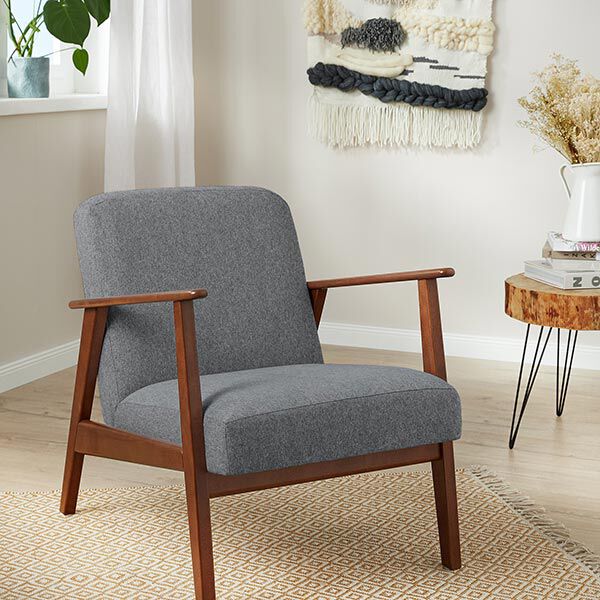 Polsterstoff helle Melange – grau | Reststück 50cm