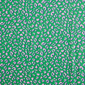 Beschichtete Baumwolle abstraktes Leo | Poppy Fabrics – grün/rosa, 