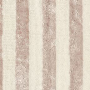 Frotteestoff Bambus Blockstreifen – mandel/helltaupe, 