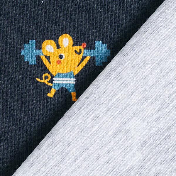 Baumwolljersey starke Maus | PETIT CITRON – nachtblau, image number 7
