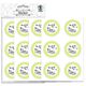Sticker-Set Hochzeit Menü Ø 4,8 cm [ 24 Stück ] – wollweiss/grün,  thumbnail number 4