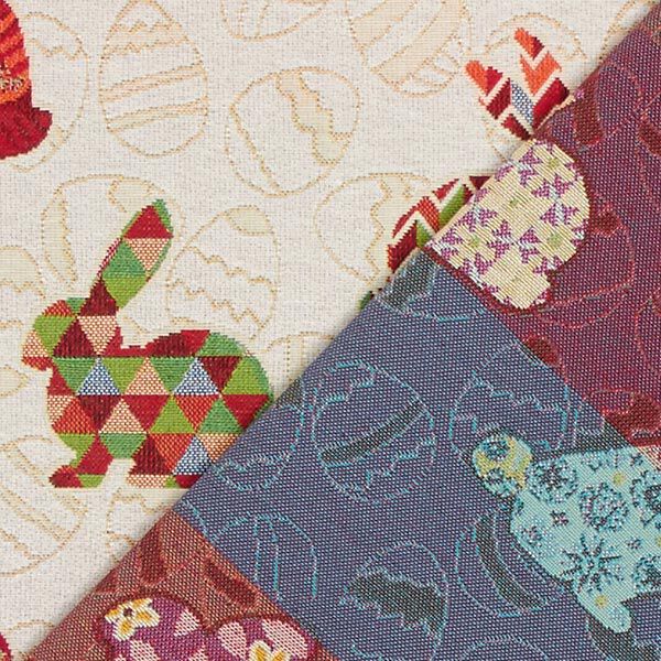 Jacquard Gobelin Bunte Osterhasen | Reststück 50cm