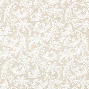 Dekostoff Canvas Ornamente – natur/weiss, 