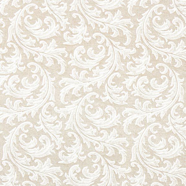 Dekostoff Canvas Ornamente – natur/weiss,  image number 1