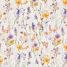 Dekostoff Baumwollköper Wildblumen – elfenbein/lila,  thumbnail number 1